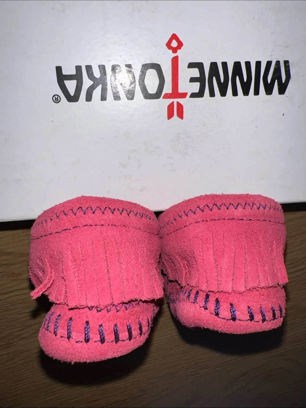 Authentic New in Box, Minnetonka Infant’s Riley Bootie Hot Pink